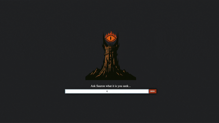 AskSauron Spellcheck and Suggestions demo